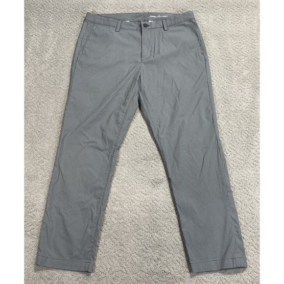 Tommy Bahama Men's Pants 35x30 Blue Micro Check Stretch Flat Front - Picture 2 of 10